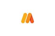 m letter logo vector icon