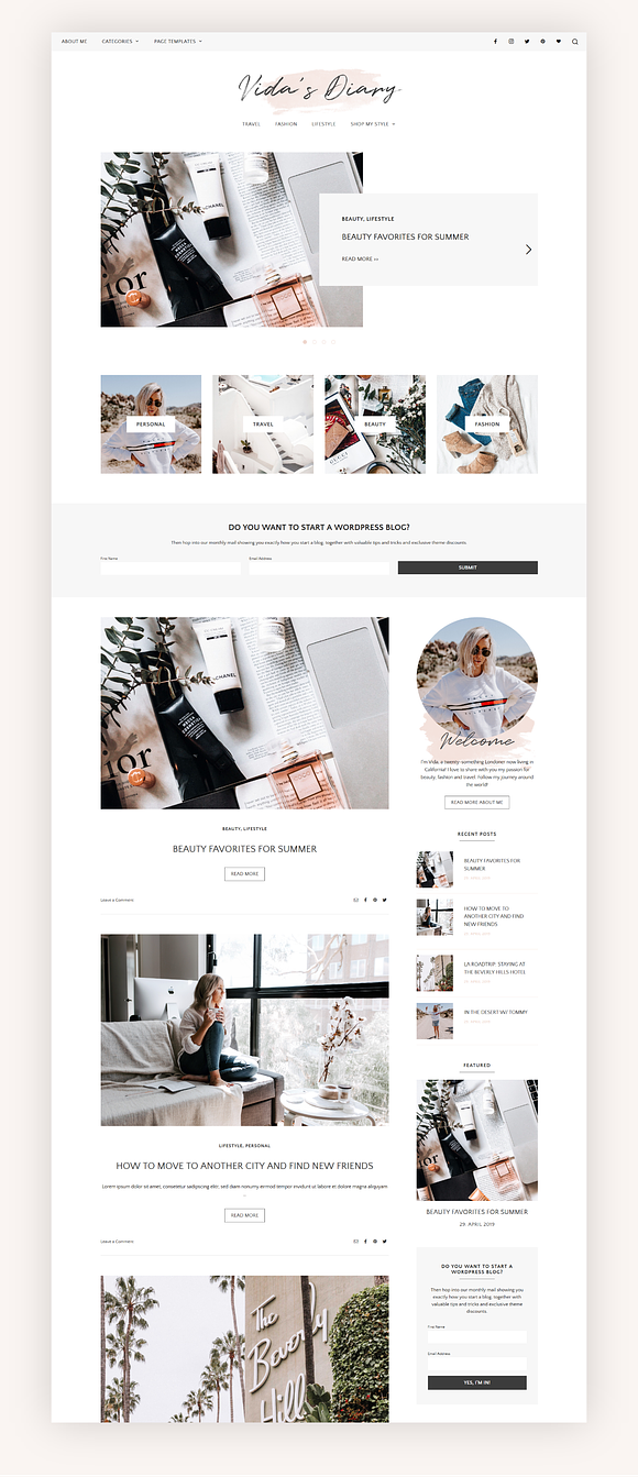 Vida - A Lifestyle Blog & Shop Theme in WordPress Blog Themes - product preview 7