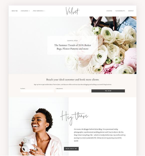 Modern Blog & Shop Theme - Velvet in WordPress Blog Themes - product preview 7