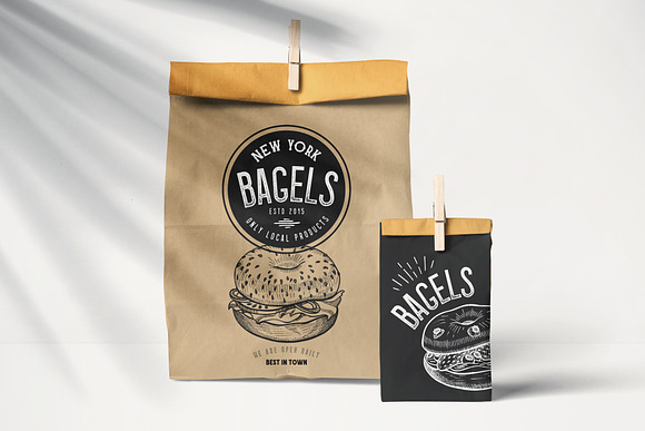 Bagels & Paninis hand-drawn graphic in Illustrations - product preview 1