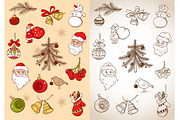 Christmas Doodle Design Elements