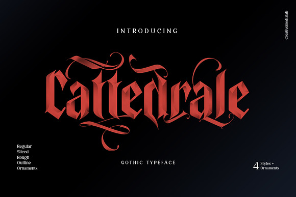Cattedrale | Gothic Blackletter in Gothic Fonts - product preview 4
