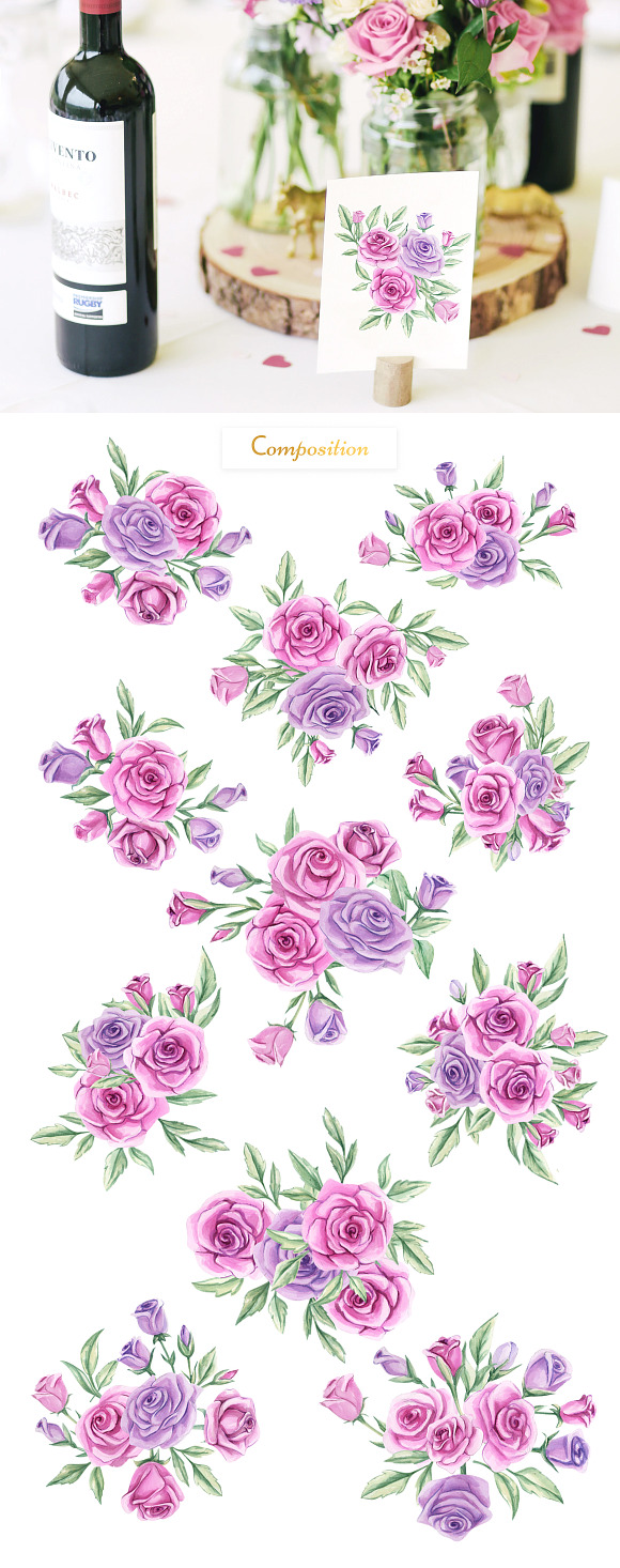 Roses in Illustrations - product preview 2
