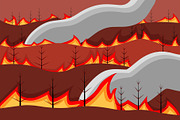 Wildfire and smoke forest
