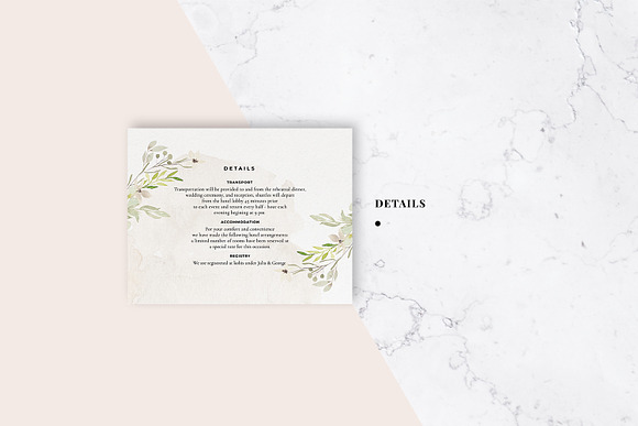 Foliage Wedding Invitation in Wedding Templates - product preview 4