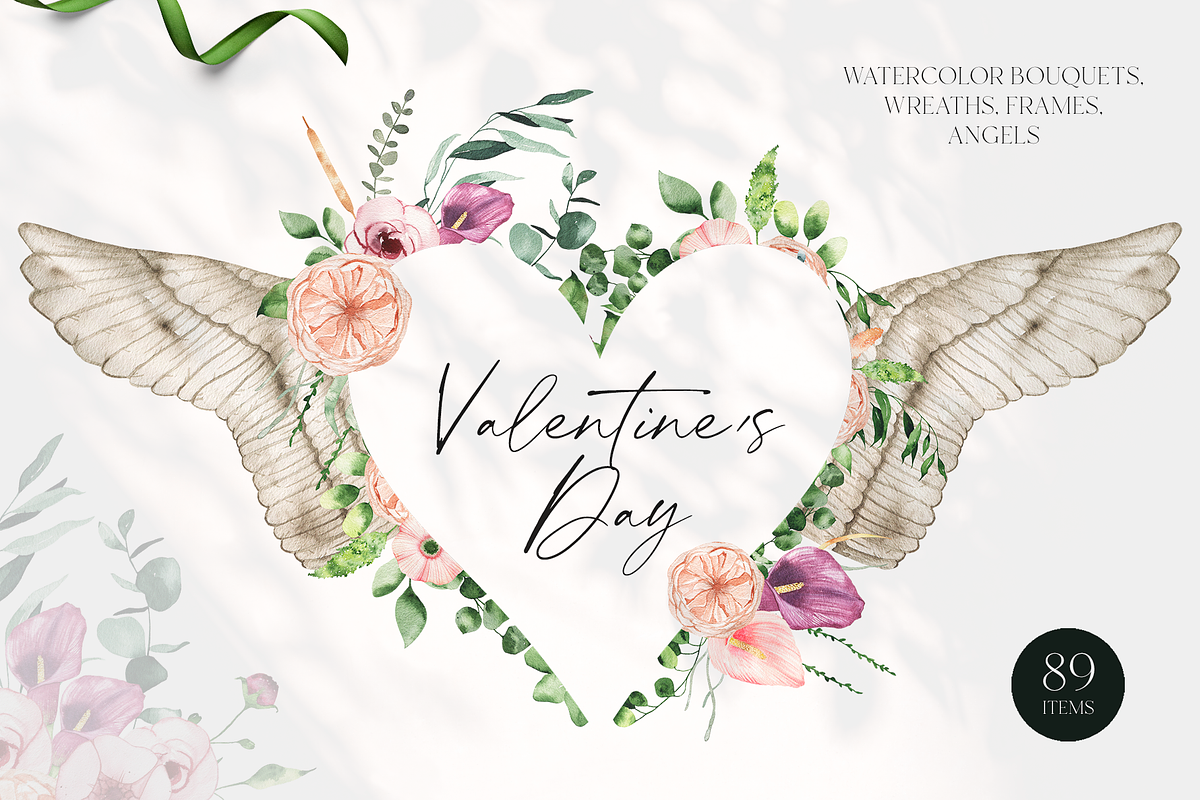 Valentines Day - watercolor graphic in Illustrations - product preview 8
