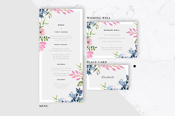 Watercolour Wedding Invitation in Wedding Templates - product preview 2