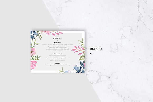 Watercolour Wedding Invitation in Wedding Templates - product preview 4
