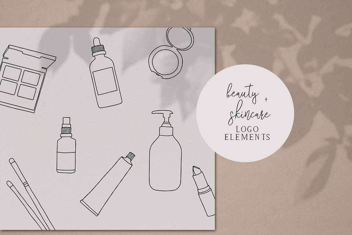 Skincare and Beauty Logo Elements in Illustrations - product preview 8