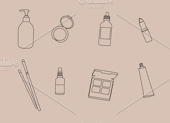 Skincare and Beauty Logo Elements in Illustrations - product preview 1