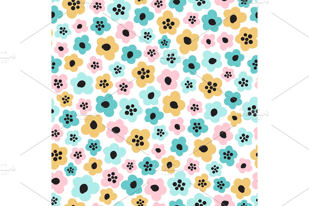 Cute seamless pattern with primitive in Illustrations - product preview 8