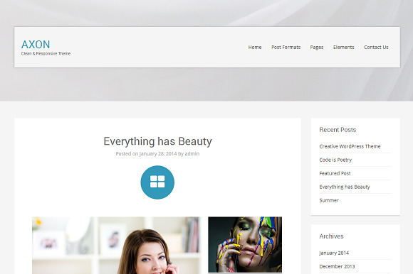 Axon in WordPress Blog Themes - product preview 1