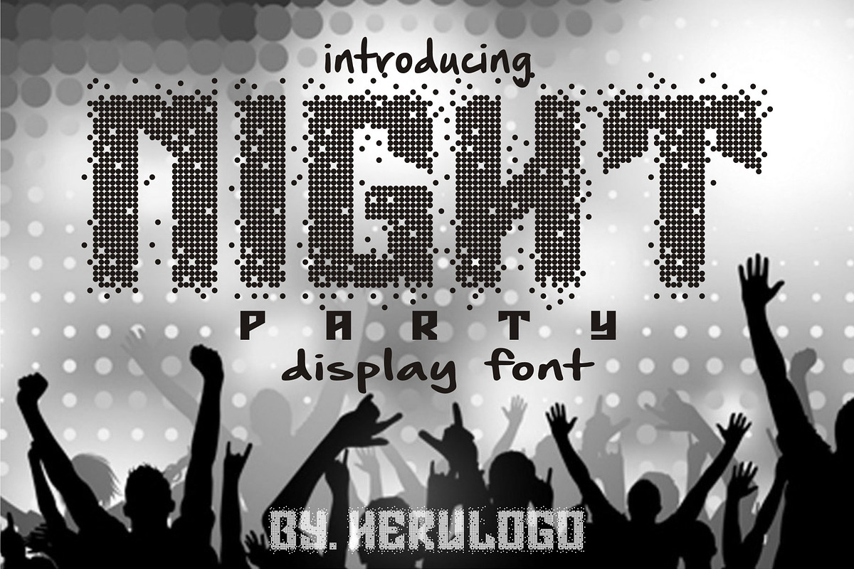 Night Party Display Font in Display Fonts - product preview 8
