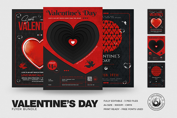 Valentines Day Flyer Bundle V4 in Flyer Templates - product preview 1