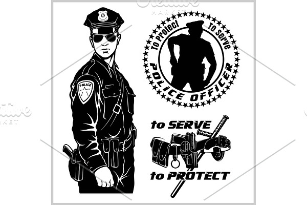 Police man - Police badges and