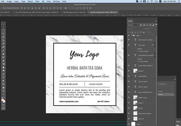 stand up pouch label template in Stationery Templates - product preview 2