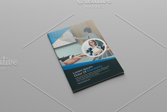 Blue Corporate Bifold Brochure in Brochure Templates - product preview 2