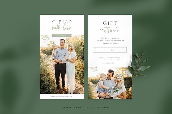 Photographer Gift Certificates GC017 in Card Templates - product preview 2