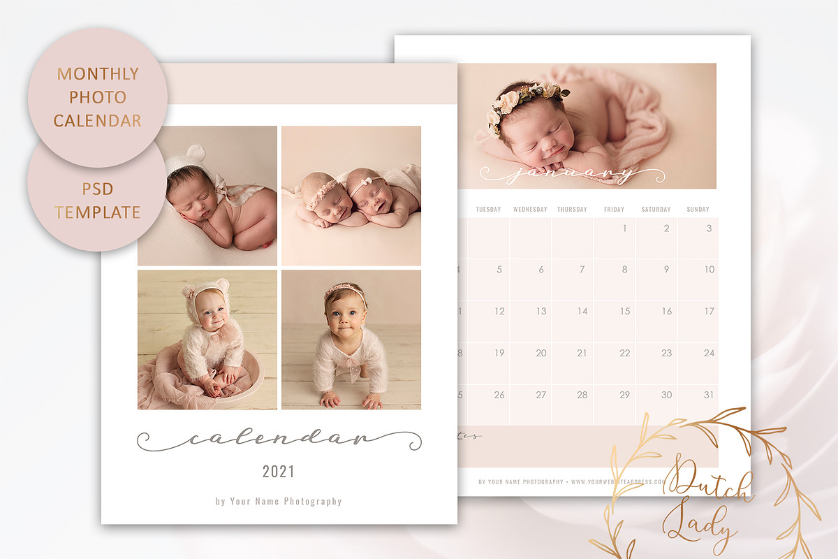 PSD Photo Calendar Template 2021 #2 in Stationery Templates - product preview 8