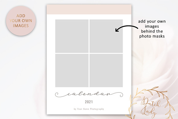 PSD Photo Calendar Template 2021 #2 in Stationery Templates - product preview 1