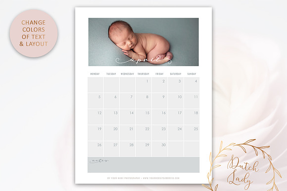 PSD Photo Calendar Template 2021 #2 in Stationery Templates - product preview 2