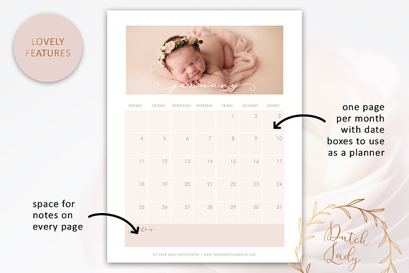 PSD Photo Calendar Template 2021 #2 in Stationery Templates - product preview 3