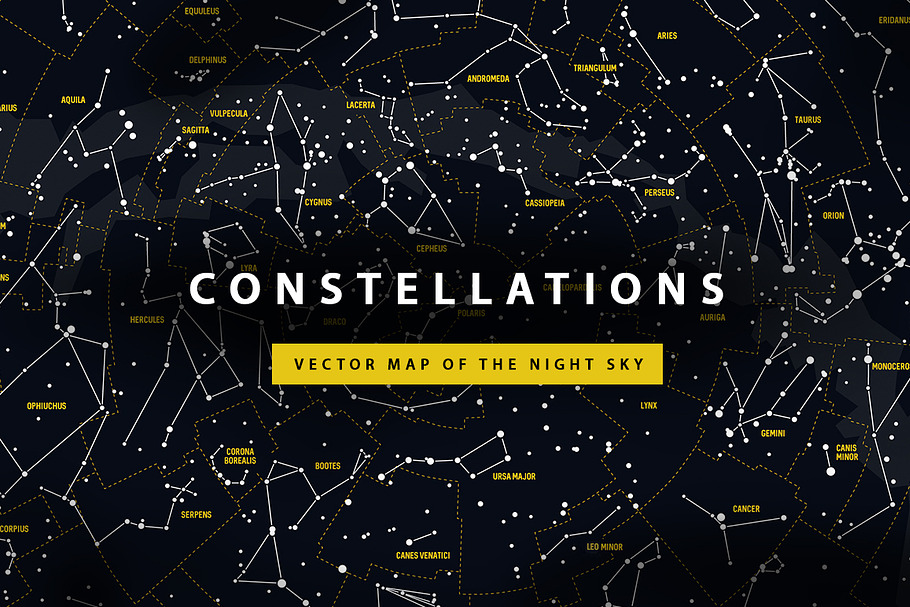 Night Sky with Constellations