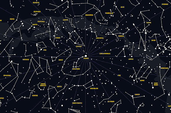Night Sky with Constellations in Illustrations - product preview 5