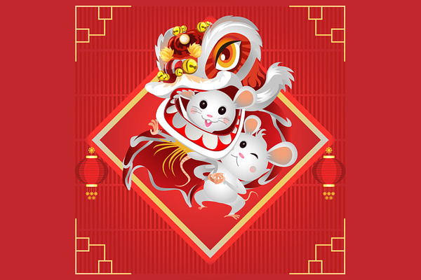 Chinese New Year 2020 greeting card