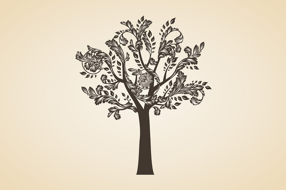 Swirl tree art concept. in Illustrations - product preview 8