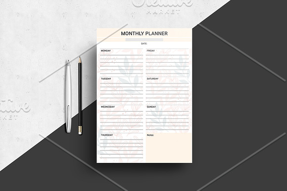 Daily, Weekly , Monthly Planner V07 in Stationery Templates - product preview 2