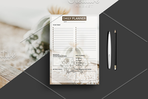 Planner Template V08 in Stationery Templates - product preview 1