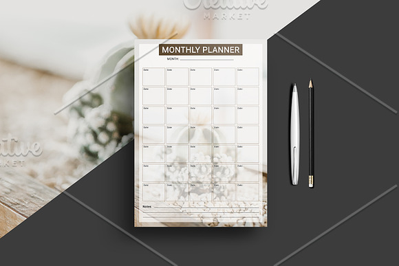 Planner Template V08 in Stationery Templates - product preview 2