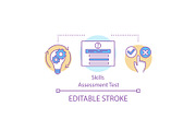 Self assessment test concept icon