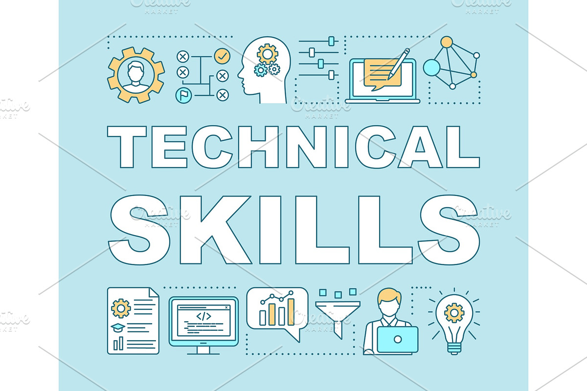 Technical skills concepts banner in Icons - product preview 8