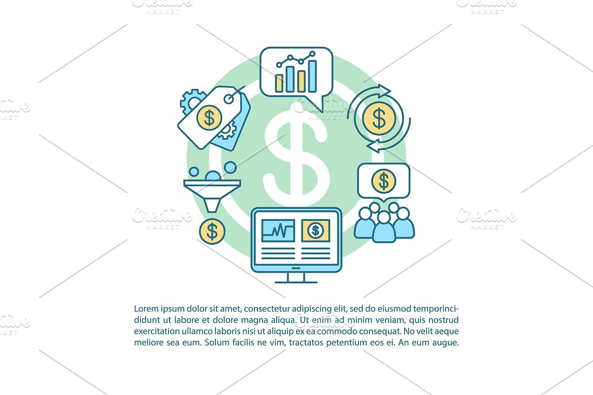Pricing article page vector template in Icons - product preview 8