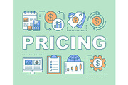 Pricing word concepts banner
