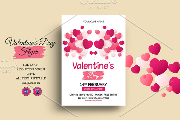 Valentines Party Flyer V1135