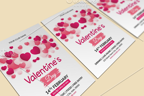 Valentines Party Flyer V1135 in Invitation Templates - product preview 1