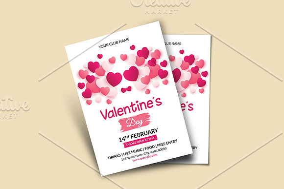 Valentines Party Flyer V1135 in Invitation Templates - product preview 2