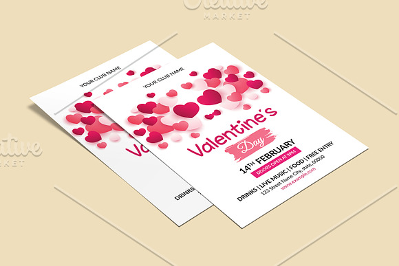 Valentines Party Flyer V1135 in Invitation Templates - product preview 3