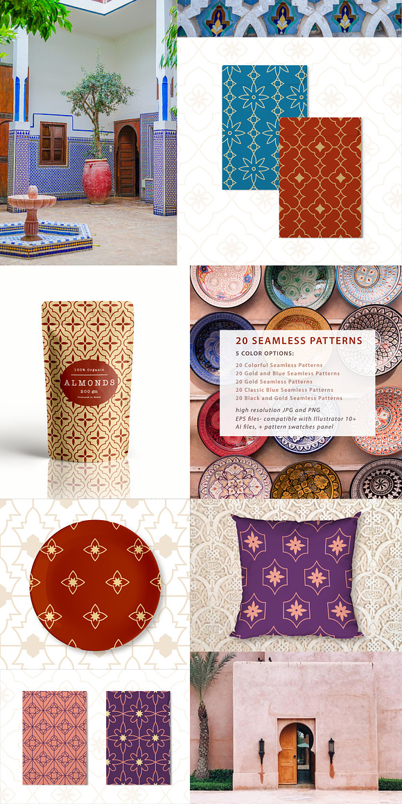 Moroccan Elegant Seamless Patterns in Patterns - product preview 8