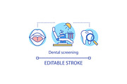 Dental screening concept icon
