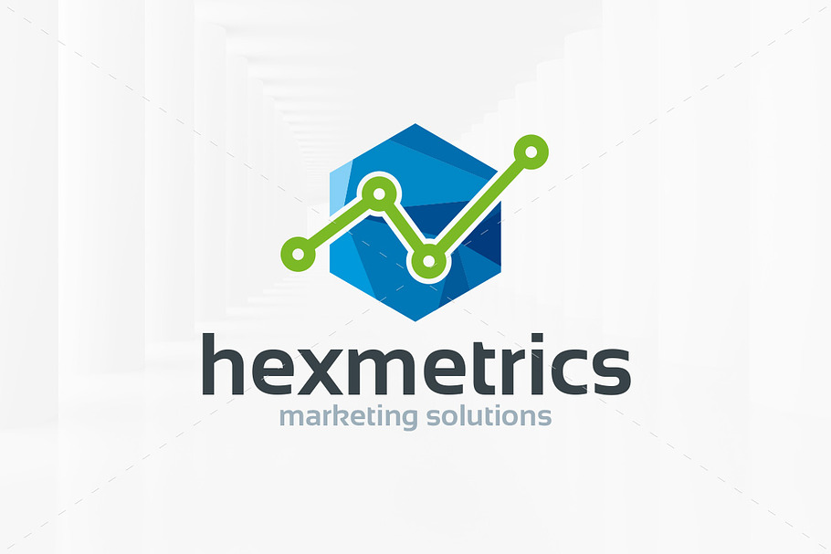 Hex Metrics Logo Template in Logo Templates - product preview 8