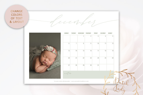 PSD Photo Calendar Template 2021 #3 in Stationery Templates - product preview 2