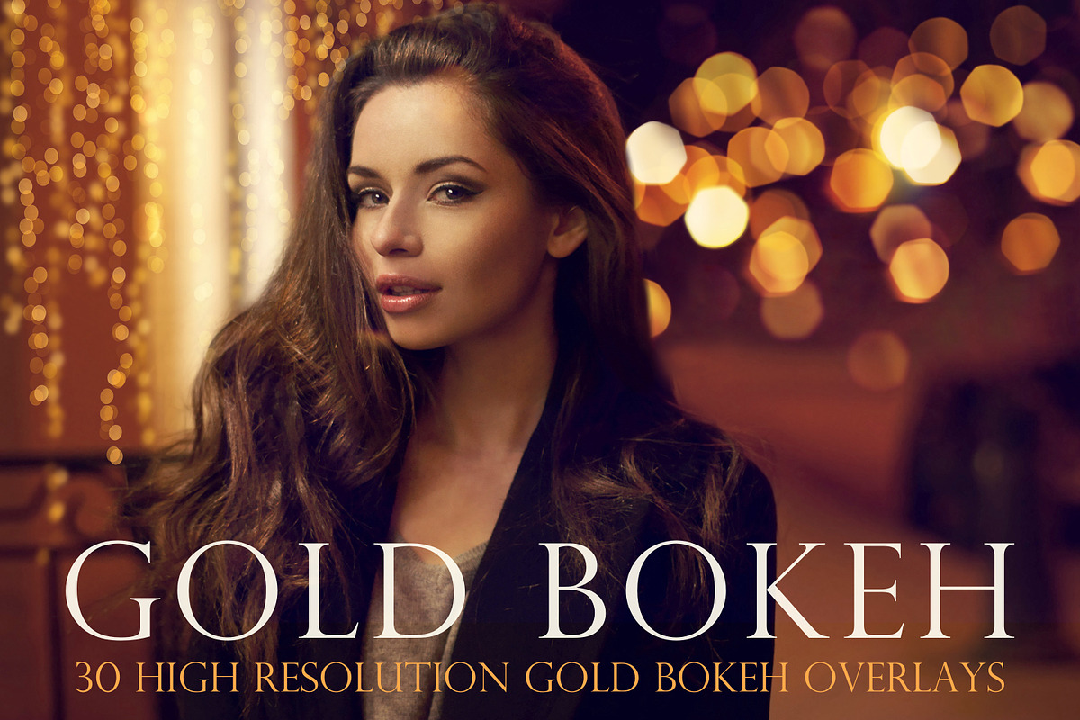 Gold bokeh overlays in Objects - product preview 8