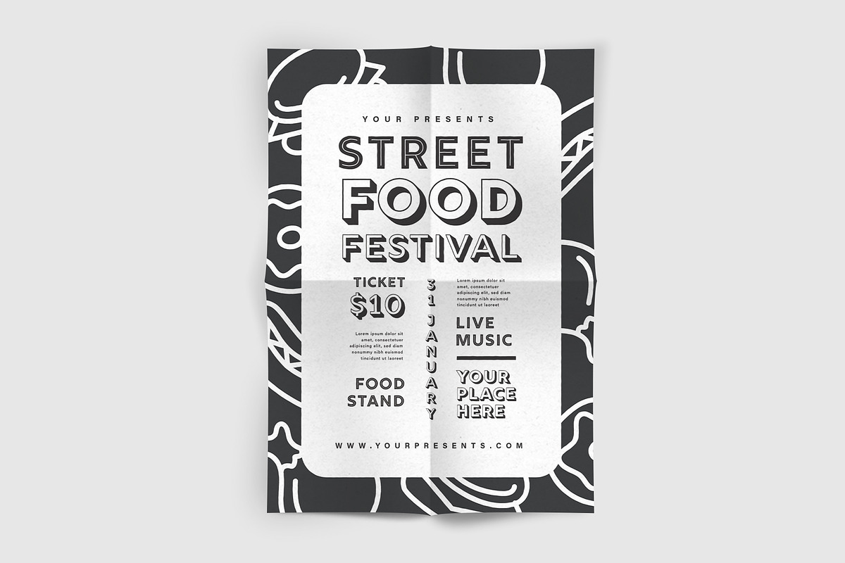 Street Food Flyer in Flyer Templates - product preview 8