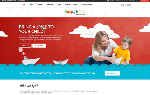 WordPress kids responsive theme in WordPress Business Themes - product preview 5