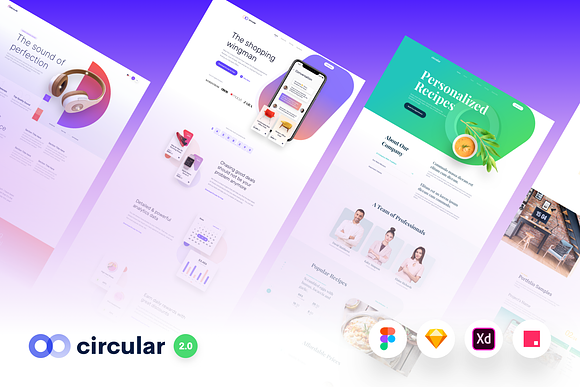 Circular 2.0 in Landing Page Templates - product preview 3