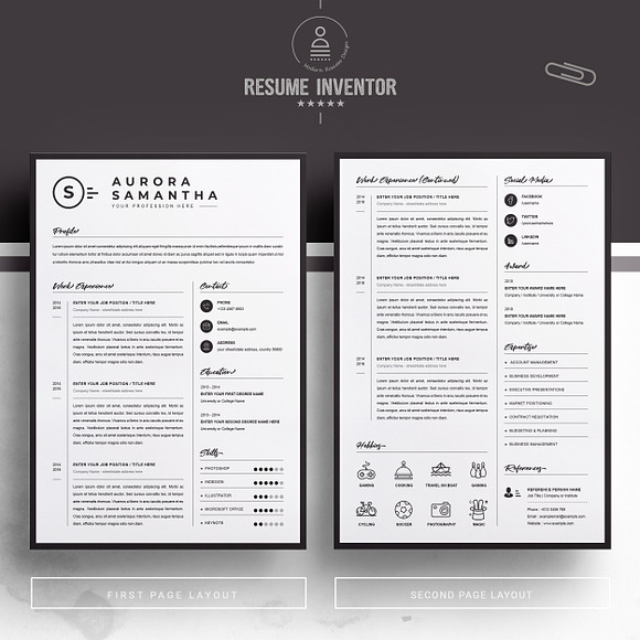 Modern Resume Template for Word, Mac in Resume Templates - product preview 1